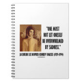 ジャッキーケネディのポートレート許可されなかった自分自身悲しさ ノートブック (正面)