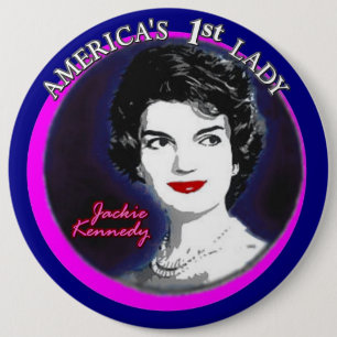 ジャッキーケネディ: アメリカの最初女性 缶バッジ
