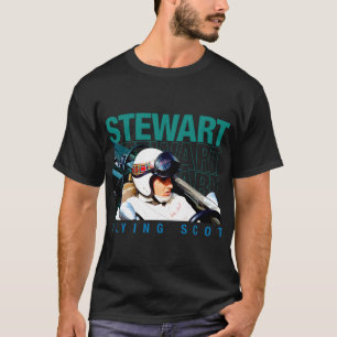 ジャッキースチュワートヘルメットF1チャンピオン60s 70s Tシャツ