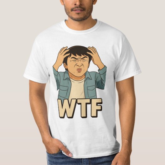 ジャッキーチャンWTFミームTシャツ – ジブリスタイル Tシャツ (正面)