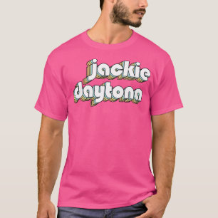 ジャッキーデイトナレトロタイポグラフィフェードスタイル Tシャツ