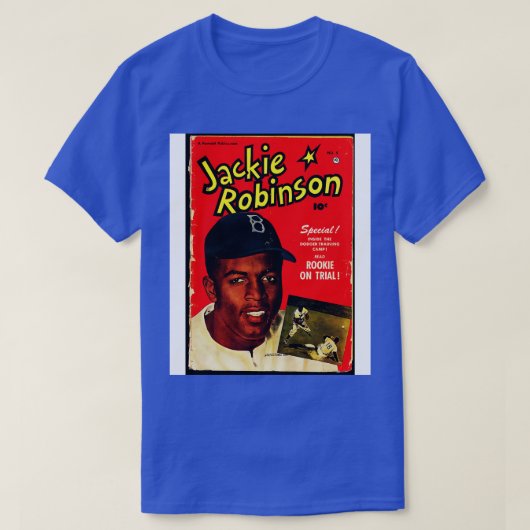 ジャッキーロビンソン漫画本の表紙 Tシャツ (デザイン正面)