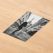 ジャッキー写真モダン結婚式の日付を保存 アクリル招待状 (レイダウン)