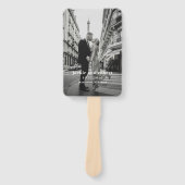 ジャッキー写真モダン結婚式 プログラム ハンドファン (正面)