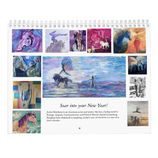 ジャッキー・マシューズの馬カレンダー カレンダー (裏面)