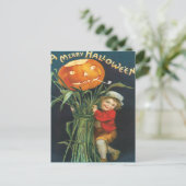 ジャッキ及びカボチャの茎ヴィンテージ葉書 ポストカード (スタンド正面)
