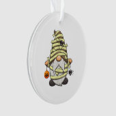 ジャックおもしろいO'ランタンハロウィーンGを持つミイラ格言 オーナメント (正面)