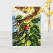 ジャックおよび豆の茎 カード (黄色い花)