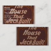 ジャックが造った家、「Broadhurst」のレトロのTh 名刺 (正面/裏面)