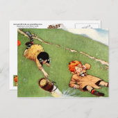 ジャックとジルが丘を転がり落ちた ポストカード (正面/裏面)