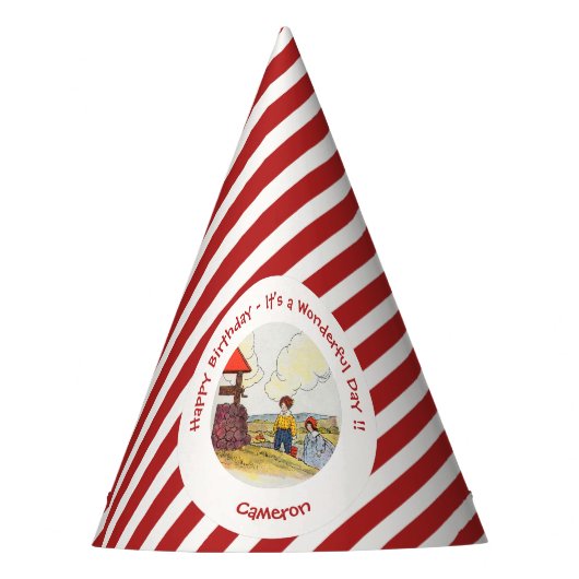 ジャックとジルのお母さんガチョウの誕生日パーティーのアイテム パーティーハット (正面)