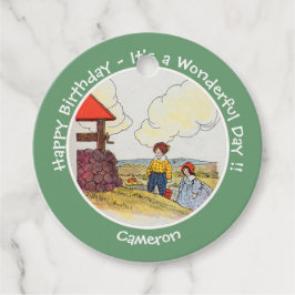 ジャックとジルのお母さんガチョウの誕生日パーティーのアイテム フェイバータグ