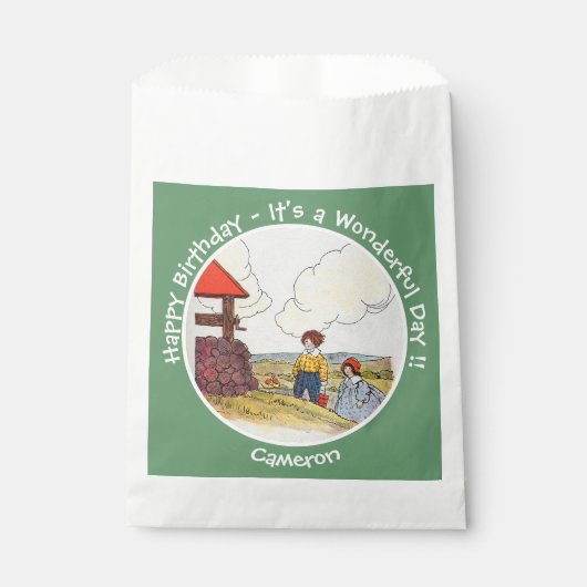 ジャックとジルのお母さんガチョウの誕生日パーティーのアイテム フェイバーバッグ (正面)