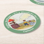 ジャックとジルのお母さんガチョウの誕生日パーティーのアイテム ラウンドペーパーコースター (アングル)