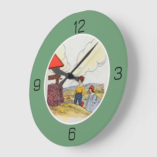 ジャックとジルのお母さんガチョウの誕生日パーティーのアイテム ラージ壁時計 (傾斜)