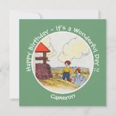 ジャックとジルのお母さんガチョウの誕生日パーティーのアイテム 招待状 (正面)