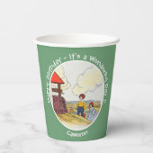 ジャックとジルのお母さんガチョウの誕生日パーティーのアイテム 紙コップ (裏面)