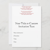 ジャックとジルは丘を登った 招待状 (裏面)