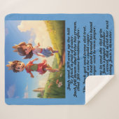 ジャックとジル – 子供部屋ライムシェルパブランケット シェルパブランケット (正面(横))