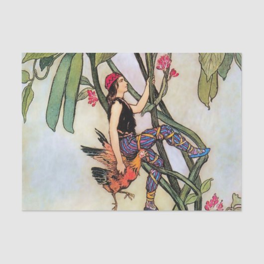 「ジャックと豆のつるは」ワーウィック・ゴーブル著 薄葉紙 (正面)