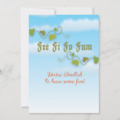 ジャックと豆のつるベビーシャワー招待状 招待状 (裏面)