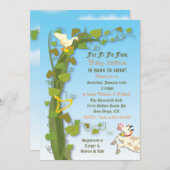 ジャックと豆のつるベビーシャワー招待状 招待状 (正面/裏面)