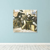 ジャックによる「ワイルドビル」の暗殺（W.B.ヒックー） キャンバスプリント (インサイチュ (ウッドフロア))