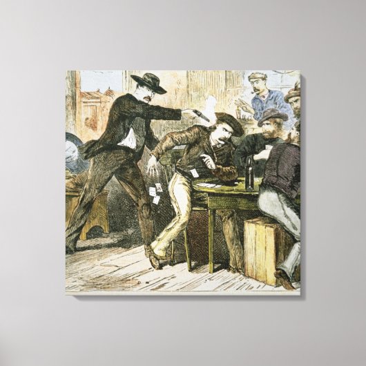 ジャックによる「ワイルドビル」の暗殺（W.B.ヒックー） キャンバスプリント (正面)