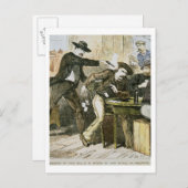 ジャックによる「ワイルドビル」の暗殺(W.B.ヒックー) ポストカード (正面/裏面)