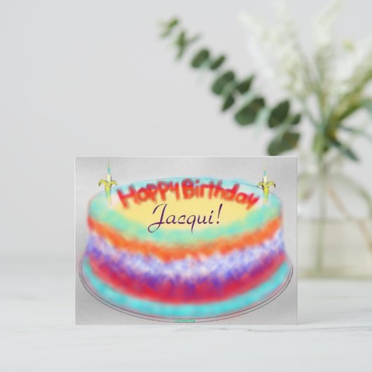ジャックのお誕生日ケーキポストカード ポストカード (スタンド正面)