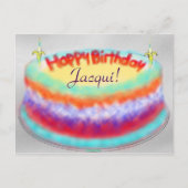 ジャックのお誕生日ケーキポストカード ポストカード (正面)