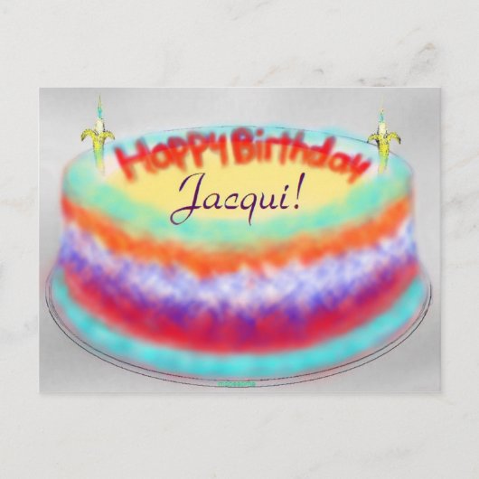 ジャックのお誕生日ケーキポストカード ポストカード (正面)