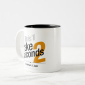 ジャックのことわざ-これは2秒かかります ツートーンマグカップ (正面左)