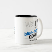 ジャックのことわざ-よく、私は青ゆっくり進られたgopheです ツートーンマグカップ (正面右)