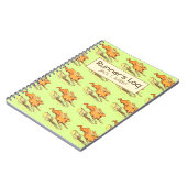 ジャックのウサギのランナーの丸太のパーソナライズなランニング ノートブック (左側)