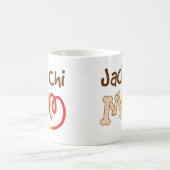 ジャックのキー犬の品種お母さんのギフト コーヒーマグカップ (中央)