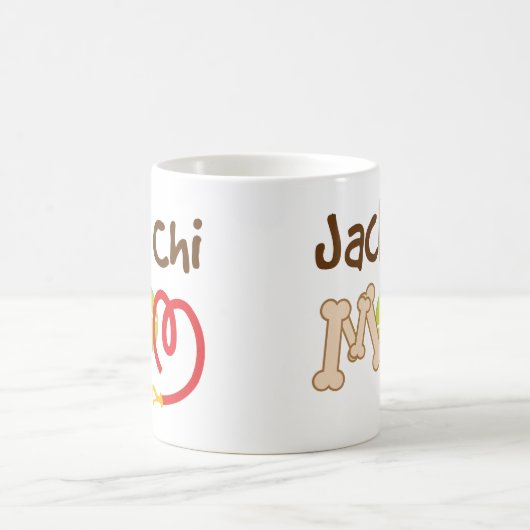 ジャックのキー犬の品種お母さんのギフト コーヒーマグカップ (中央)