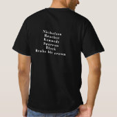 ジャックの名前のカスタムフォアネームトレンドTシャツ 02W Tシャツ (裏面)