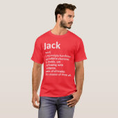 ジャックの定義 パーソナライズド 名前 楽しい 誕生日 ギフト Tシャツ (正面フル)