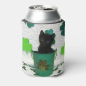 ジャックの聖パトリックの日の金ゴールド – 猫/子猫 缶クーラー (缶裏面)