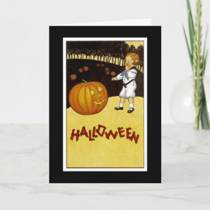 ジャックのo'Lanternカボチャパッチハロウィン カード