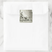 ジャックはロンドのベツレヘム病院で母親を訪れる スクエアシール (バッグ)