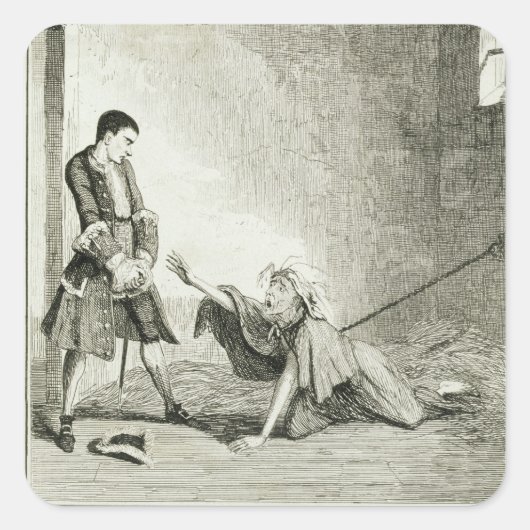 ジャックはロンドのベツレヘム病院で母親を訪れる スクエアシール (正面)