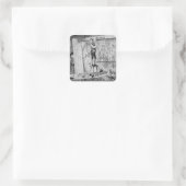 ジャックは店の梁に自分の名前を刻む スクエアシール (バッグ)