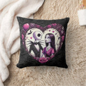 ジャックアンドサリーゴシックバレンタイン クッション (ブランケット)