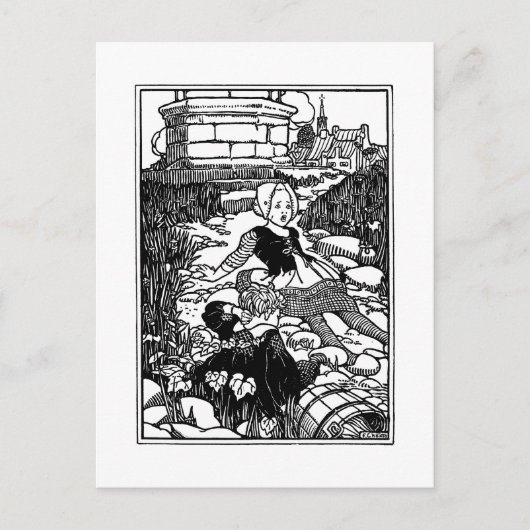 ジャックアンドジルヴィンテージ子供部屋韻 ポストカード (正面)