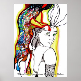 ジャックインザボックスガールポートレート ポスター