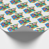 ジャックインザボックスラッピング子供へ紙カラフル、 ラッピングペーパー (角)