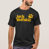 ジャックウォルフスキンのロゴイエローエッセンシャルTシャツ Tシャツ (正面)