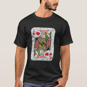 ジャックオブハート遊ズトランプトランプのポーカー愛好家 Tシャツ